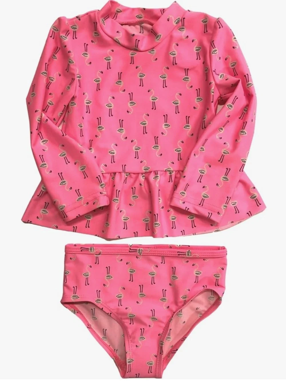 Carter’s Pink Flamingo Rash Guard And Bottoms For Baby Girl 0-3 Months